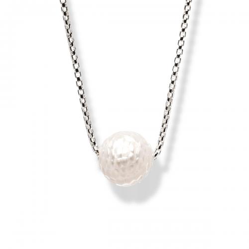 Hand-Carved Pearl Trophy "Golf Ball" Pendant