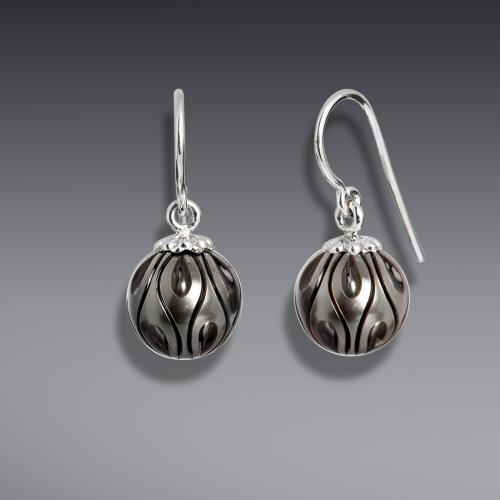 Carved Pearl Earrings