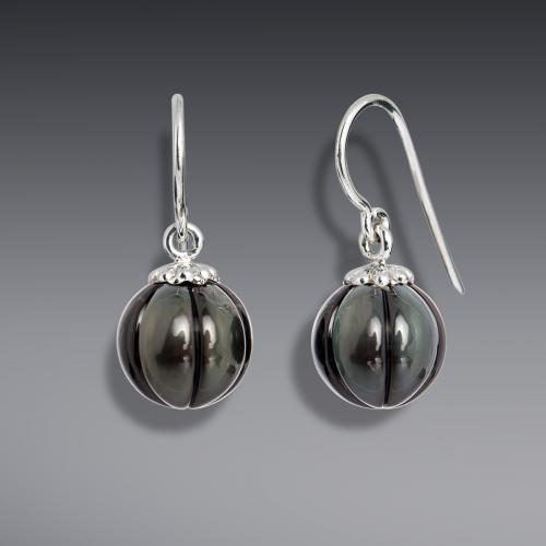 Carved Pearl Earrings